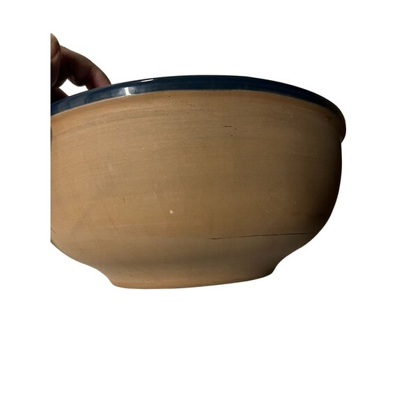 Vintage Ceramic Blue & Beige Mixing Bowl - Picture 1 of 5